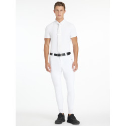 Pantaloni da equitazione LeMieux da uomo con fondo in silicone classico Bianco