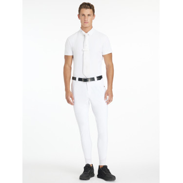 Pantaloni da equitazione LeMieux da uomo con fondo in silicone classico Bianco