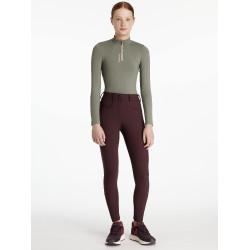 Pantaloni da equitazione con fondo in silicone Young Rider LeMieux Izzy Prugna Viola Pantaloni da equitazione con fondo in silicone Young Rider LeMieux Izzy Prugna Viola