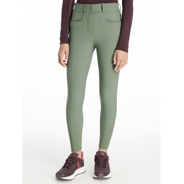 Pantaloni da equitazione con fondo in silicone Young Rider LeMieux Izzy Rosmarino Verde