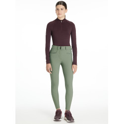 Pantaloni da equitazione con fondo in silicone Young Rider LeMieux Izzy Rosmarino Verde