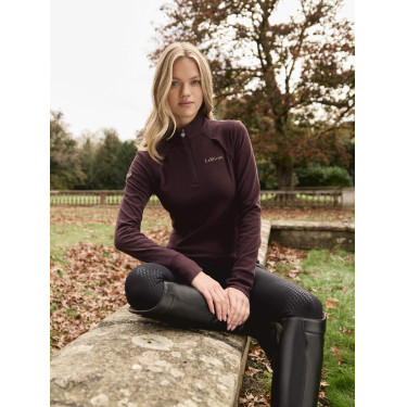 Pile con collo con zip LeMieux Frances da donna Prugna Viola