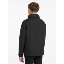 Giacca da equitazione impermeabile Team Young Rider da ragazzo nera Nero