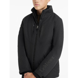 Giacca da equitazione impermeabile Team Young Rider da ragazzo nera Nero