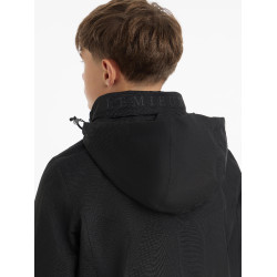 Giacca da equitazione impermeabile Team Young Rider da ragazzo nera Nero