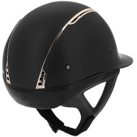 Casco con visiera larga Equithème Soazy opaco Rose Gold Nero / oro rosa Casco con visiera larga Equithème Soazy opaco Rose Gold Nero / oro rosa