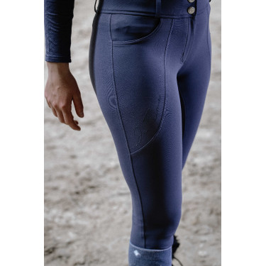 Pantaloni Je t'aime Equithème Elsa donna Grigio / blu Pantaloni Je t'aime Equithème Elsa donna Grigio / blu
