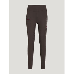 Leggings Tommy Hilfiger Equestrian Elmira invernali full grip donna Cacao Marrone
