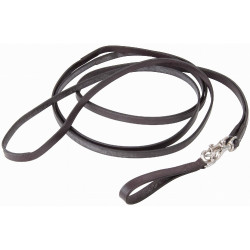 Redini tedesche in cuoio con moschettone T de T Havana scuro Marrone