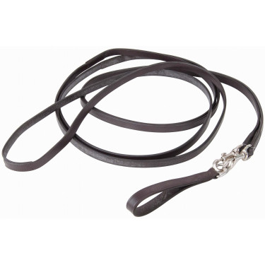 Redini tedesche in cuoio con moschettone T de T Havana scuro Marrone