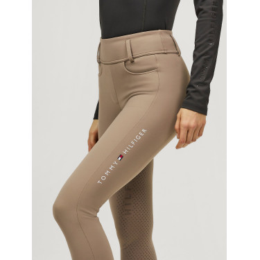 Pantaloni da equitazione Tommy Hilfiger Equestrian Vermont da donna con fondello integrale Fossile