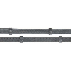 Rênes Softy caoutchouc Hunter arrêtoirs cuir T de T Havane foncé Rênes Softy caoutchouc Hunter arrêtoirs cuir T de T Havane foncé