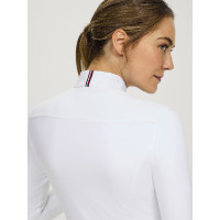 Polo da concorso Tommy Hilfiger Equestrian invernale Verona donna maniche lunghe Bianco ottico Polo da concorso Tommy Hilfiger Equestrian invernale Verona donna maniche lunghe Bianco ottico