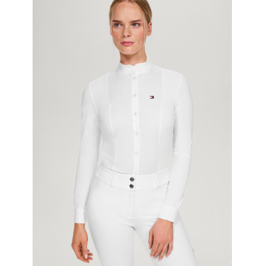Polo da concorso Tommy Hilfiger Equestrian New Jersey a maniche lunghe donna