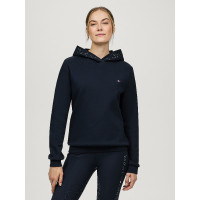 Felpa con cappuccio Tommy Hilfiger Equestrian Strass Laurens donna Blu navy Felpa con cappuccio Tommy Hilfiger Equestrian Strass Laurens donna Blu navy