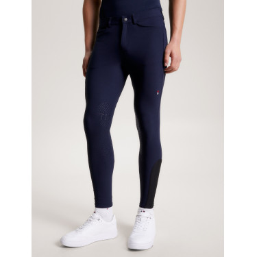 Pantaloni da equitazione da uomo Tommy Hilfiger Equestrian Pro grip al ginocchio Cielo del deserto Blu