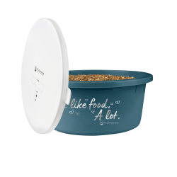 Mangiatoia XL con coperchio Waldhausen Blu petrolio