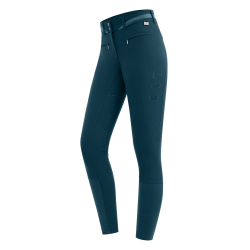 Pantaloni da equitazione ELT Maja Glam Curved a vita alta Blu petrolio