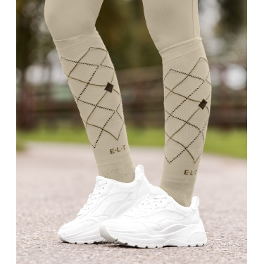 Calze da equitazione ELT Argyle Grigio beige