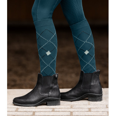 Calze da equitazione ELT Argyle Blu petrolio