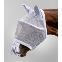 Masque anti-mouche WaldhausenPremium protection oreilles et chanfrein Grigio argento