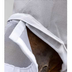 Masque anti-mouche WaldhausenPremium protection oreilles et chanfrein Grigio argento