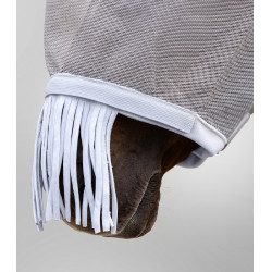 Masque anti-mouche WaldhausenPremium protection oreilles et chanfrein Grigio argento