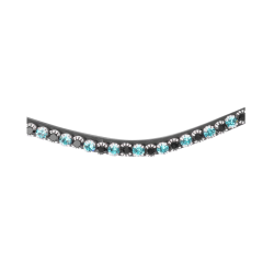 Frontal Glam nero X-Line Waldhausen Nero / blu petrolio / nero