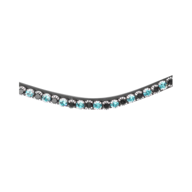 Frontal Glam nero X-Line Waldhausen Nero / blu petrolio / nero