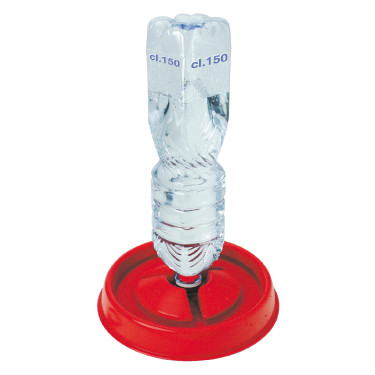 Abbeveratoio per bottiglia in plastica Kerbl Hobbyfarming Rosso