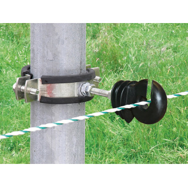 Fascetta di fissaggio per paletti rotondi Kerbl Nero