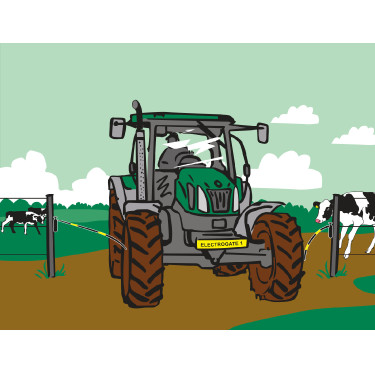 Cerniera di ricambio Electro Gate Kerbl Nero / giallo