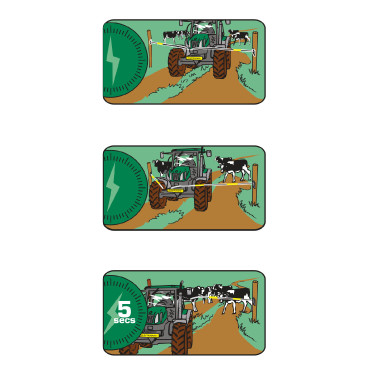 Cerniera di ricambio Electro Gate Kerbl Nero / giallo