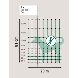 Recinzione di delimitazione Camping Net AKO Verde