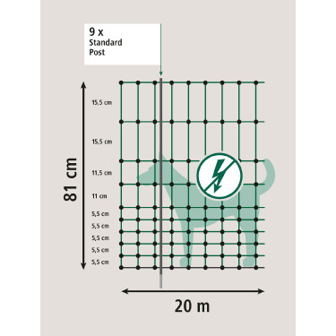 Recinzione di delimitazione Camping Net AKO Verde