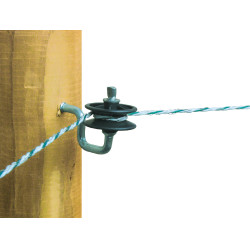 Isolatore d’angolo per filo e cordoncino AKO Nero