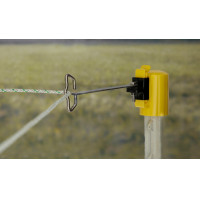 Isolatore di testa, soluzione angolare per nastro / cordoncino T-Post AKO Giallo Isolatore di testa, soluzione angolare per nastro / cordoncino T-Post AKO Giallo