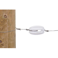 Isolatore tipo uovo in poliammide per filo d’acciaio AKO Bianco