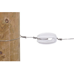 Isolatore tipo uovo in poliammide per filo d’acciaio AKO Bianco