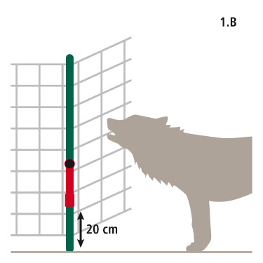 Kit complementare per reti di recinzione WolfStop Kerbl Hobbyfarming Kit complementare per reti di recinzione WolfStop Kerbl Hobbyfarming