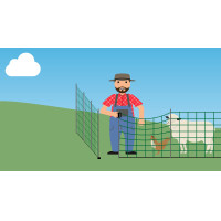 Kit completo di apertura per rete Kerbl Hobbyfarming Nero Kit completo di apertura per rete Kerbl Hobbyfarming Nero