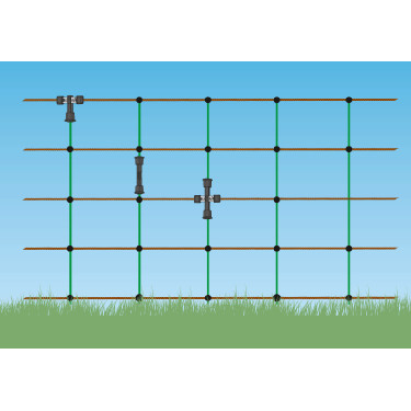 Raccordo con rinforzi verticali Litzclip® reti per recinzioni Kerbl Hobbyfarming Raccordo con rinforzi verticali Litzclip® reti per recinzioni Kerbl Hobbyfarming