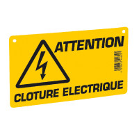 Targa di segnalazione – Attenzione recinto elettrico! AKO Giallo Targa di segnalazione – Attenzione recinto elettrico! AKO Giallo