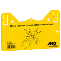 Targa di segnalazione – Attenzione recinto elettrico! AKO Giallo