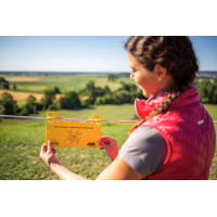 Targa di segnalazione – Attenzione recinto elettrico! AKO Giallo