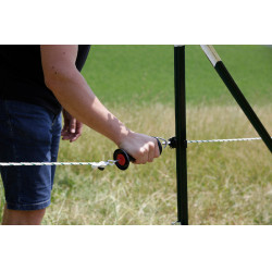 Maniglia per porta con raccordo per cordicella e filo AKO Nero