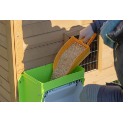 Mangiatoia con dispositivo anti-parassiti Kerbl Hobbyfarming Verde / grigio chiaro