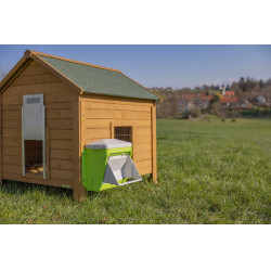 Mangiatoia con dispositivo anti-parassiti Kerbl Hobbyfarming Verde / grigio chiaro