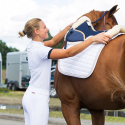 Polo tecnico da donna Horze Taylor Bianco