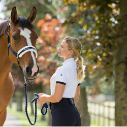 Polo tecnico da donna Horze Taylor Bianco